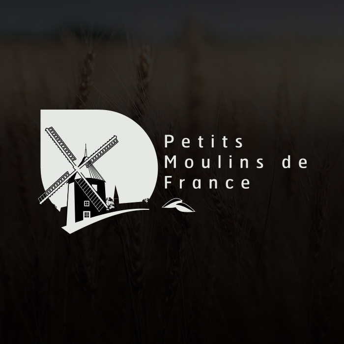 PMFlogo Territoire de communication pour le groupement de meuniers indépendants Petits Moulins de France